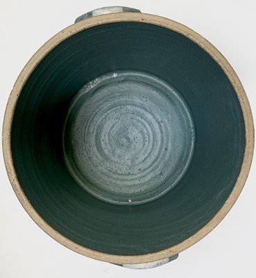 Lot 1007 - A studio pottery bread crock, multiple seal...