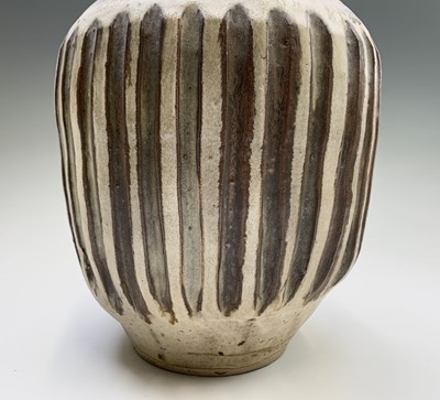 Lot 1007 - A studio pottery bread crock, multiple seal...