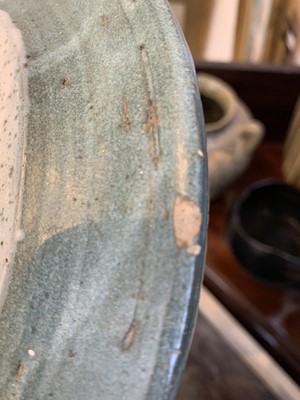 Lot 1007 - A studio pottery bread crock, multiple seal...
