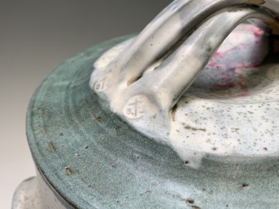 Lot 1007 - A studio pottery bread crock, multiple seal...