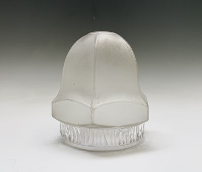 Lot 138 - An Art Deco white marbled glass shade,...