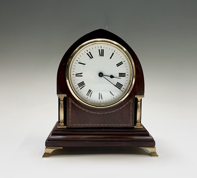 Lot 2903 - An Edwardian mahogany and inlaid mantel...
