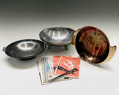 Lot 152 - A stylish Art Deco chrome and painted brass...