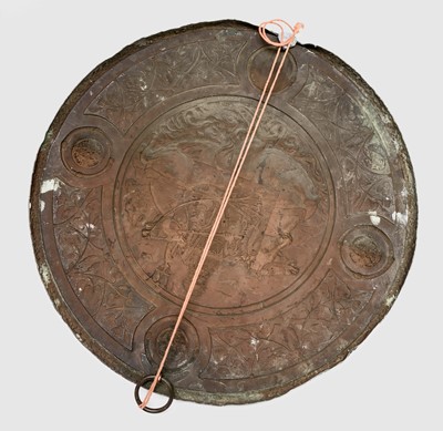 Lot 158 - A pair of Victorian electrotype copper plaques,...