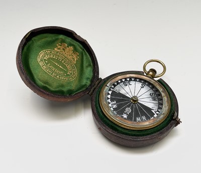 Lot 544 - A late Victorian gilt compass, by Negretti &...