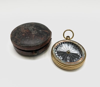 Lot 544 - A late Victorian gilt compass, by Negretti &...