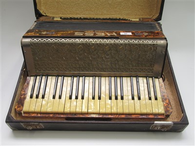 Lot 90 - A Hess Klingenthal piano accordion, 48cm wide,...