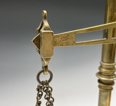 Lot 180 - A set of 19th century brass scales by J.R....
