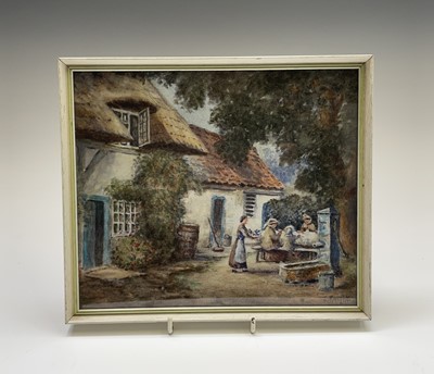 Lot 181 - A continental carved hardwood frame, now...