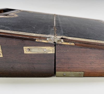 Lot 186 - A Victorian rosewood and brass bound...