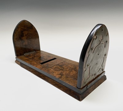 Lot 187 - A Victorian walnut and brass mounted sliding...