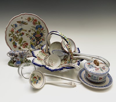 Lot 921 - A French faience figure group of a milkmaid...