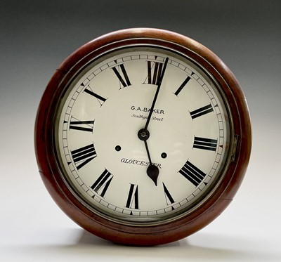 Lot 2907 - A late Victorian eight day wall clock, the...