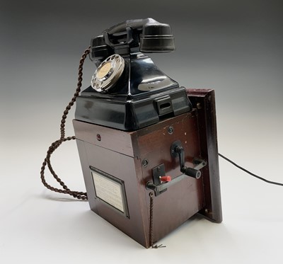 Lot 200 - A black bakelite GPO fire emergency telephone,...