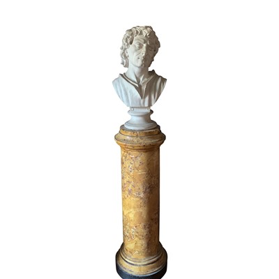 Lot 141 - A 19th century Italian scaglioli pedestal,...