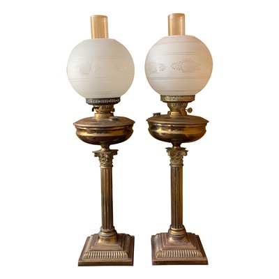 Lot 144 - A pair of early 20th century Corinthian column...