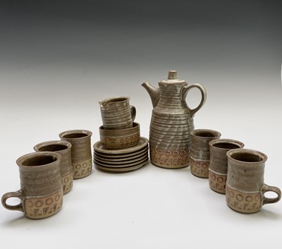 Lot 885 - A St Keyne pottery coffee set comprising...