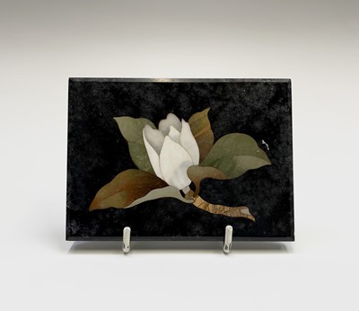 Lot 202 - An Italian pietra dura rectangular desk weight...