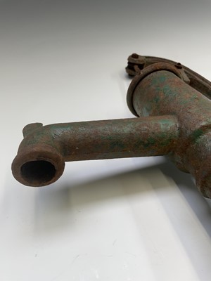Lot 628 - A Victorian cast iron water pump. Height 48cm.