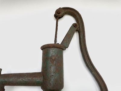 Lot 628 - A Victorian cast iron water pump. Height 48cm.