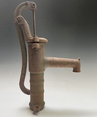 Lot 643 - A Victorian cast iron water pump. Height 55cm.