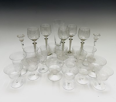 Lot 934 - An early 20th century ale glass, etched with...
