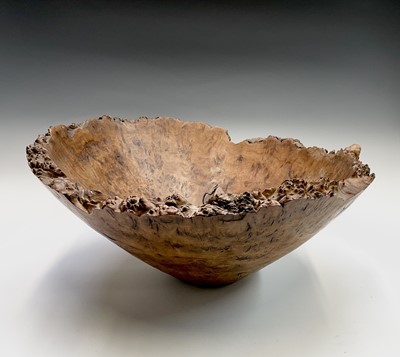 Lot 216 - A substantial burr elm turned wood bowl, with...