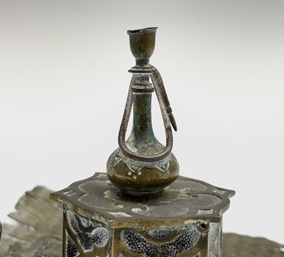 Lot 218 - A Vienna bronze inkwell, probably Bergman,...