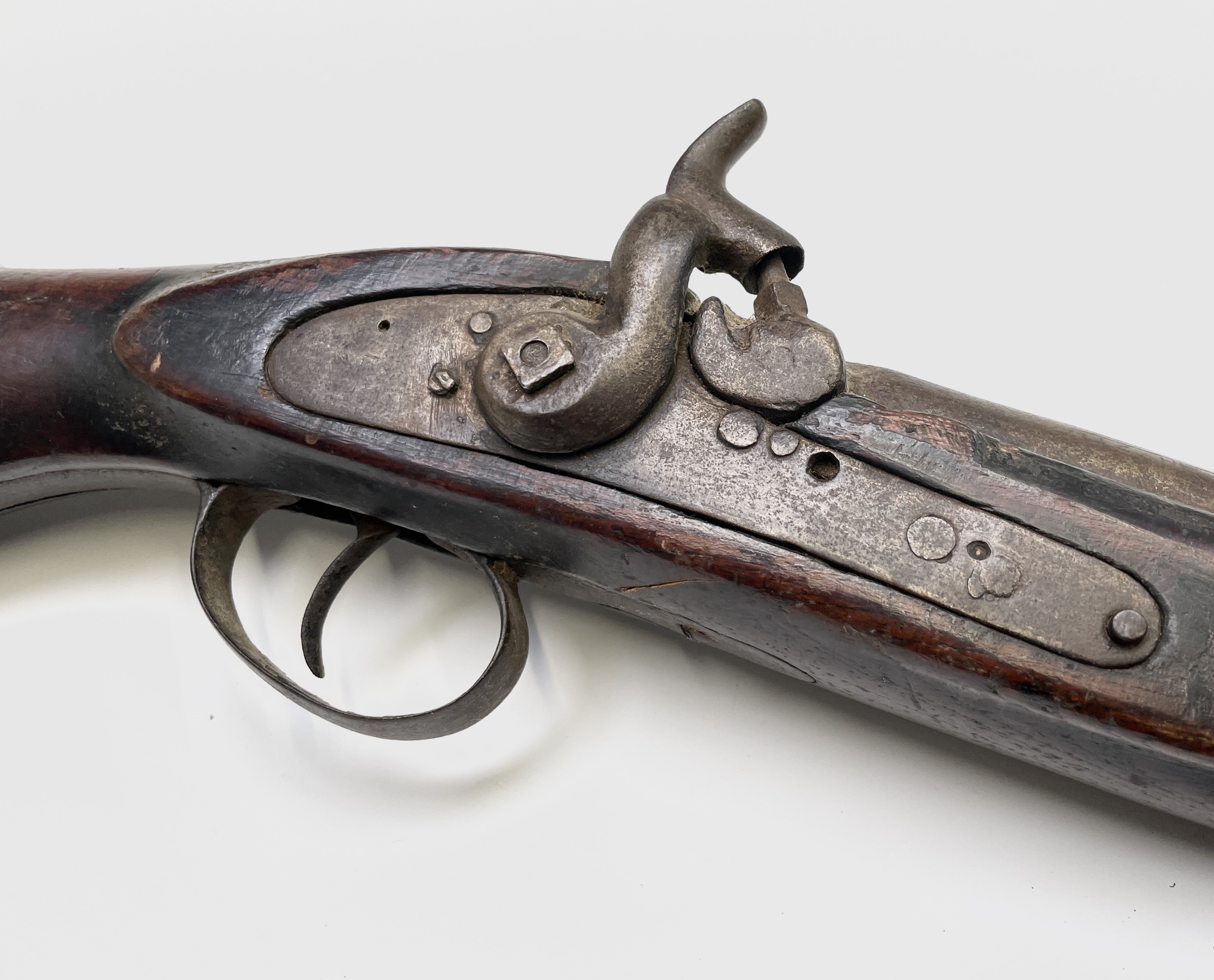 Lot 238 - A 19th century percussion musket, the barrel