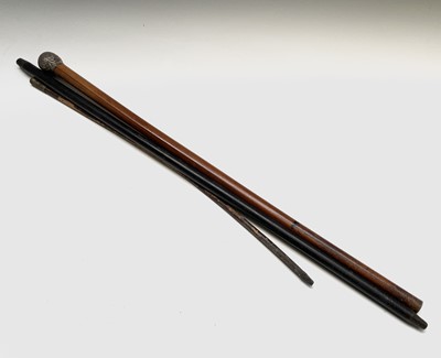 Lot 240 - An eastern malacca cane, 19th century, with...