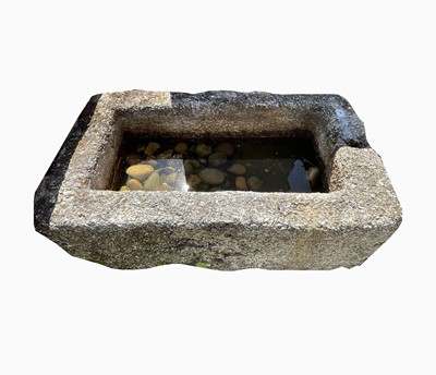 Lot 600 - A large granite trough of rectangular form....