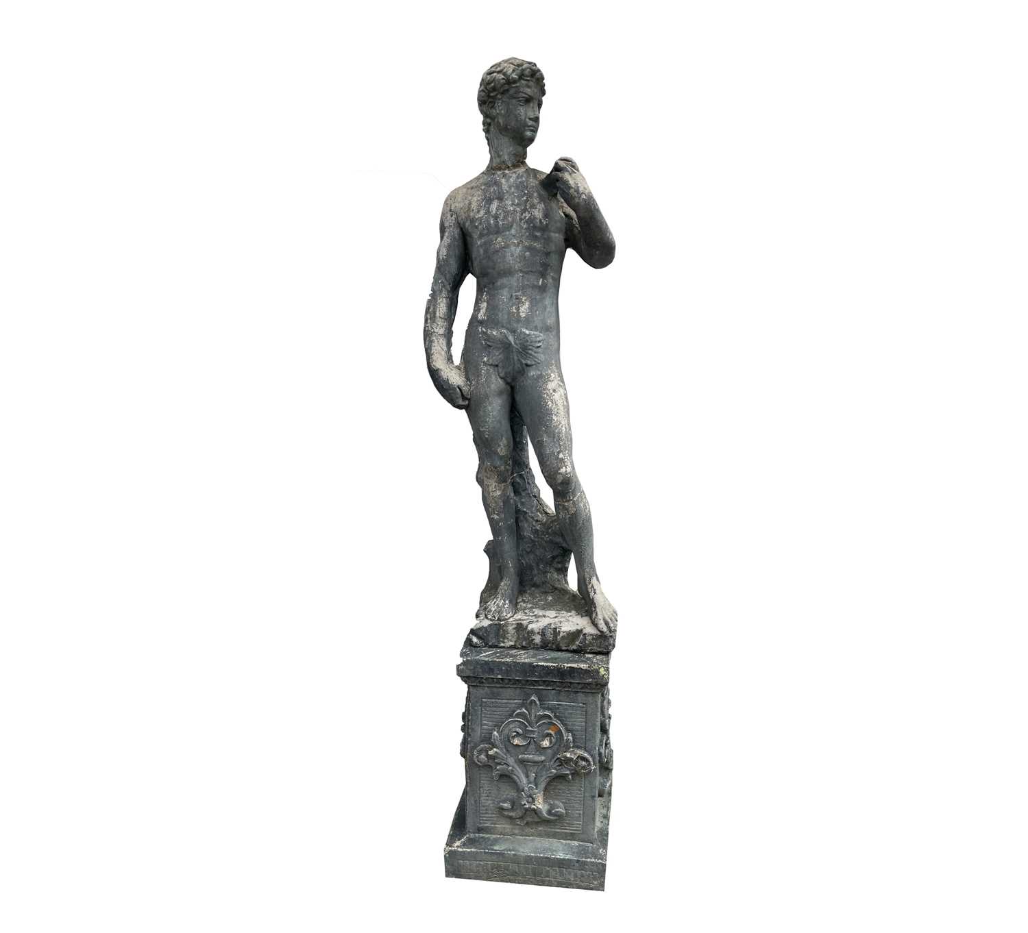 Lot 642 - A Reconstituted Stone Garden Statue, 'David',