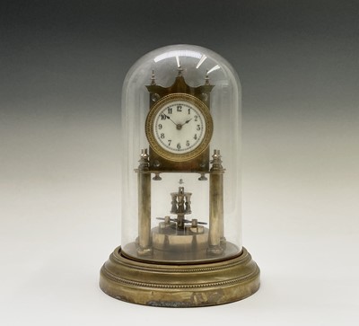 Lot 2913 - A German brass torsion clock, circa 1900, the...