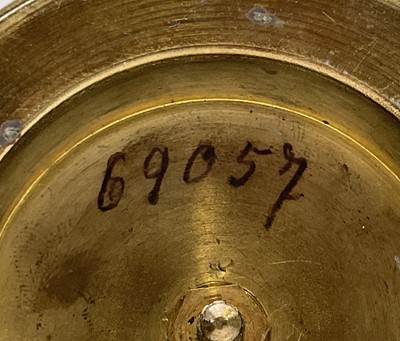 Lot 2913 - A German brass torsion clock, circa 1900, the...