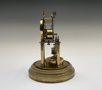 Lot 2913 - A German brass torsion clock, circa 1900, the...