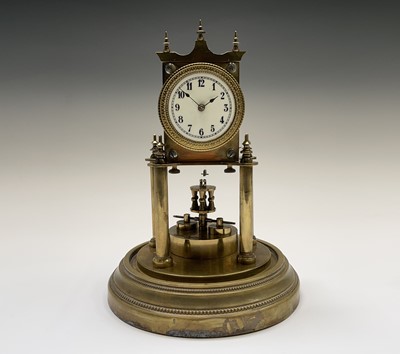 Lot 2913 - A German brass torsion clock, circa 1900, the...