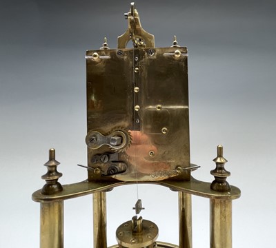 Lot 2913 - A German brass torsion clock, circa 1900, the...