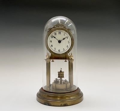 Lot 2914 - A brass cased 400 day torsion clock, the dial...