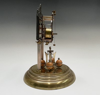 Lot 2916 - A Jahresuhrenfabrik brass torsion clock, 1920s,...