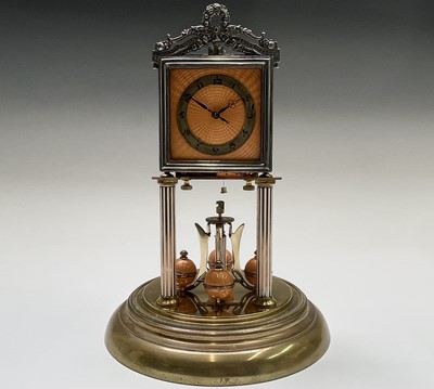 Lot 2916 - A Jahresuhrenfabrik brass torsion clock, 1920s,...