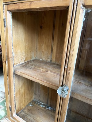 Lot 90 - A Victorian pine hanging wall cabinet, height...