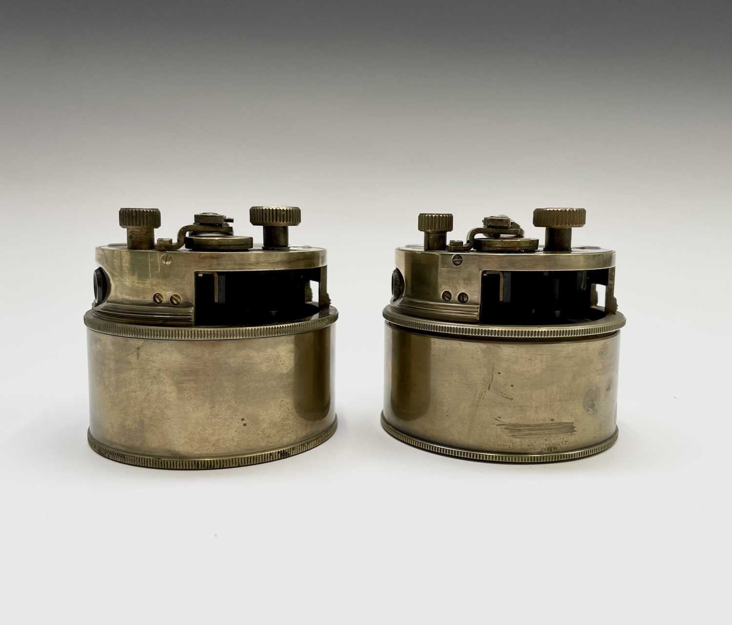 Lot 549 - A brass circular pocket sextant by A. Hobbs,...