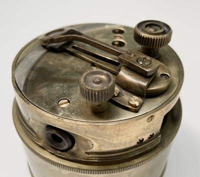 Lot 549 - A brass circular pocket sextant by A. Hobbs,...