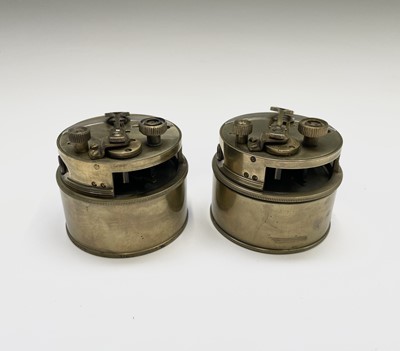 Lot 549 - A brass circular pocket sextant by A. Hobbs,...