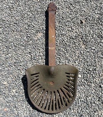 Lot 411 - A cast iron tractor seat.