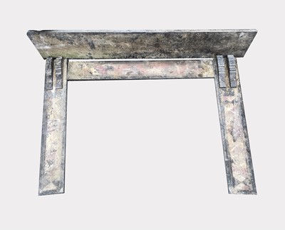 Lot 240 - A slate fireplace surround.