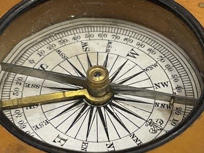 Lot 552 - A Victorian travel compass, of small...