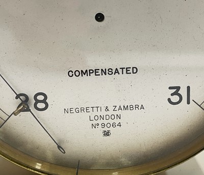 Lot 558 - A Negretti & Zambra gilt cased compensated...