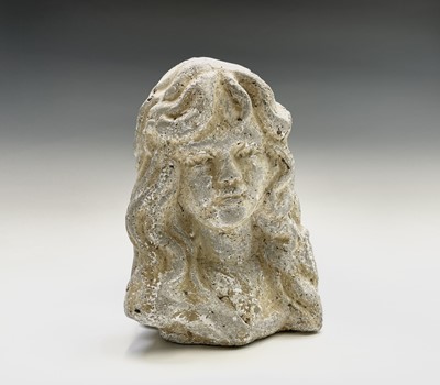 Lot 191 - A reconstituted stone bust of a young woman....