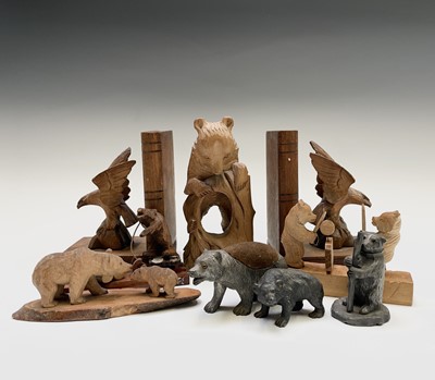 Small carved hot sale wooden animals